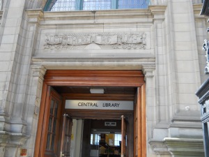 Entrance to the Center Library, Edinburgh